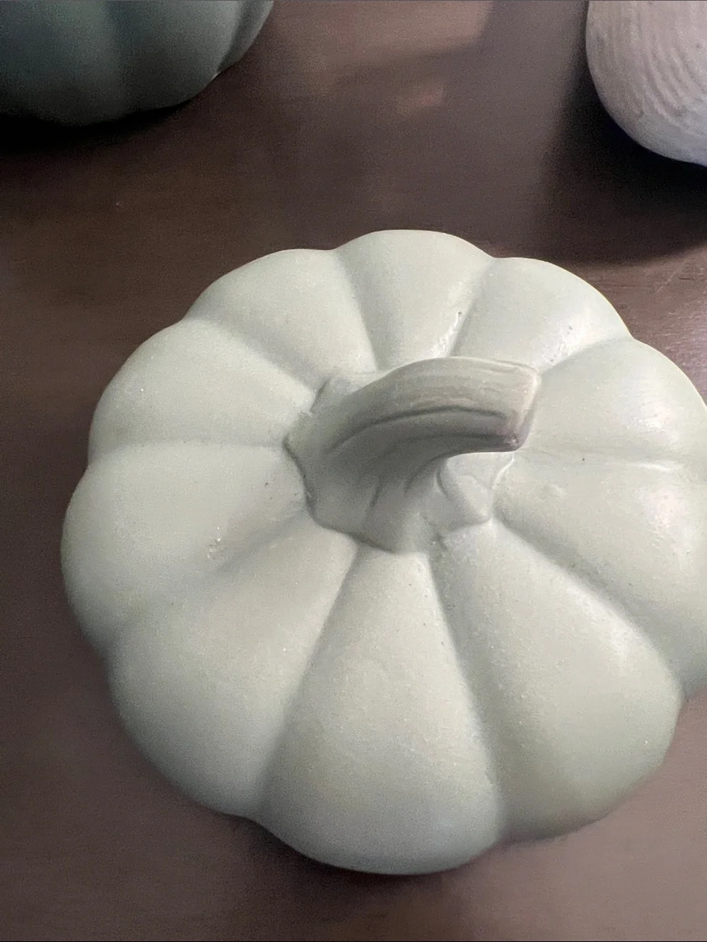 Crofton stoneware Pumpkin Lidded Bowl - Seafoam Blue